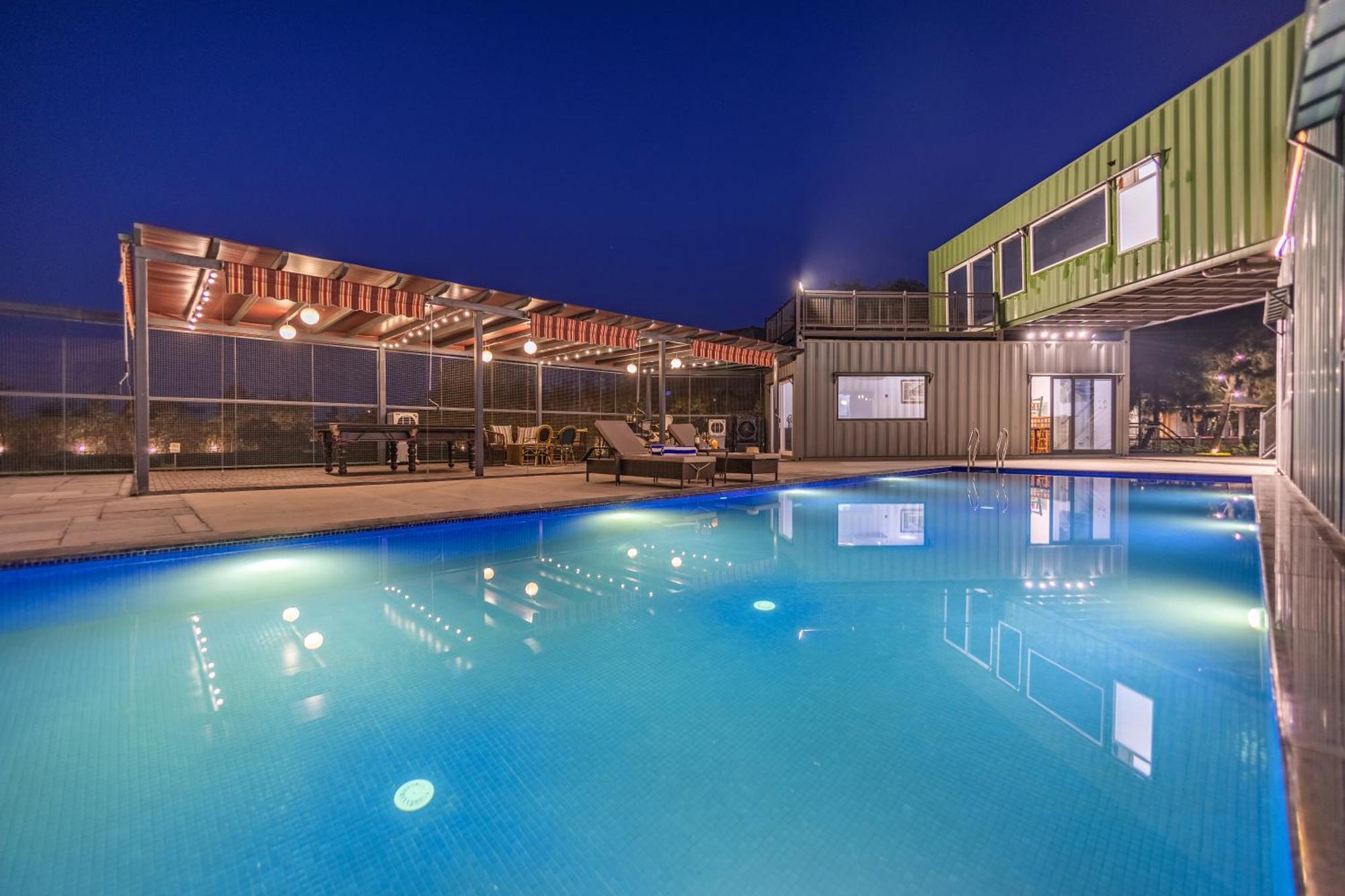 Villa Elivaas Hidden Oasis 4Bhk With Pool, Mud House & Container House Dhauj Esterno foto