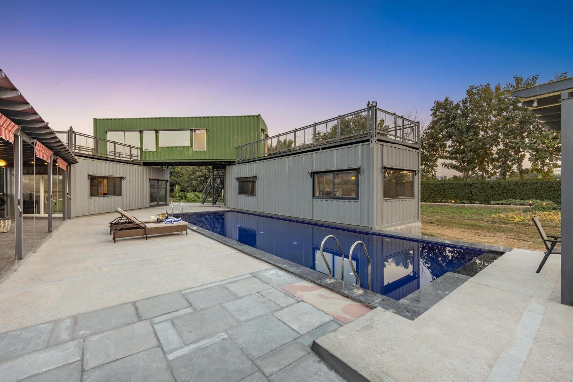 Villa Elivaas Hidden Oasis 4Bhk With Pool, Mud House & Container House Dhauj Esterno foto