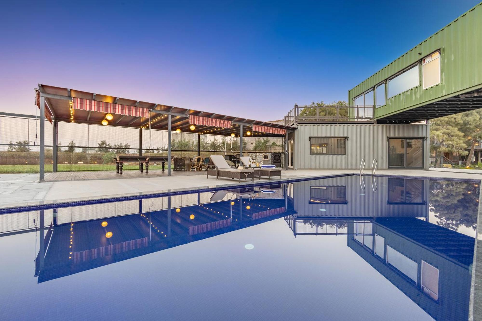 Villa Elivaas Hidden Oasis 4Bhk With Pool, Mud House & Container House Dhauj Esterno foto