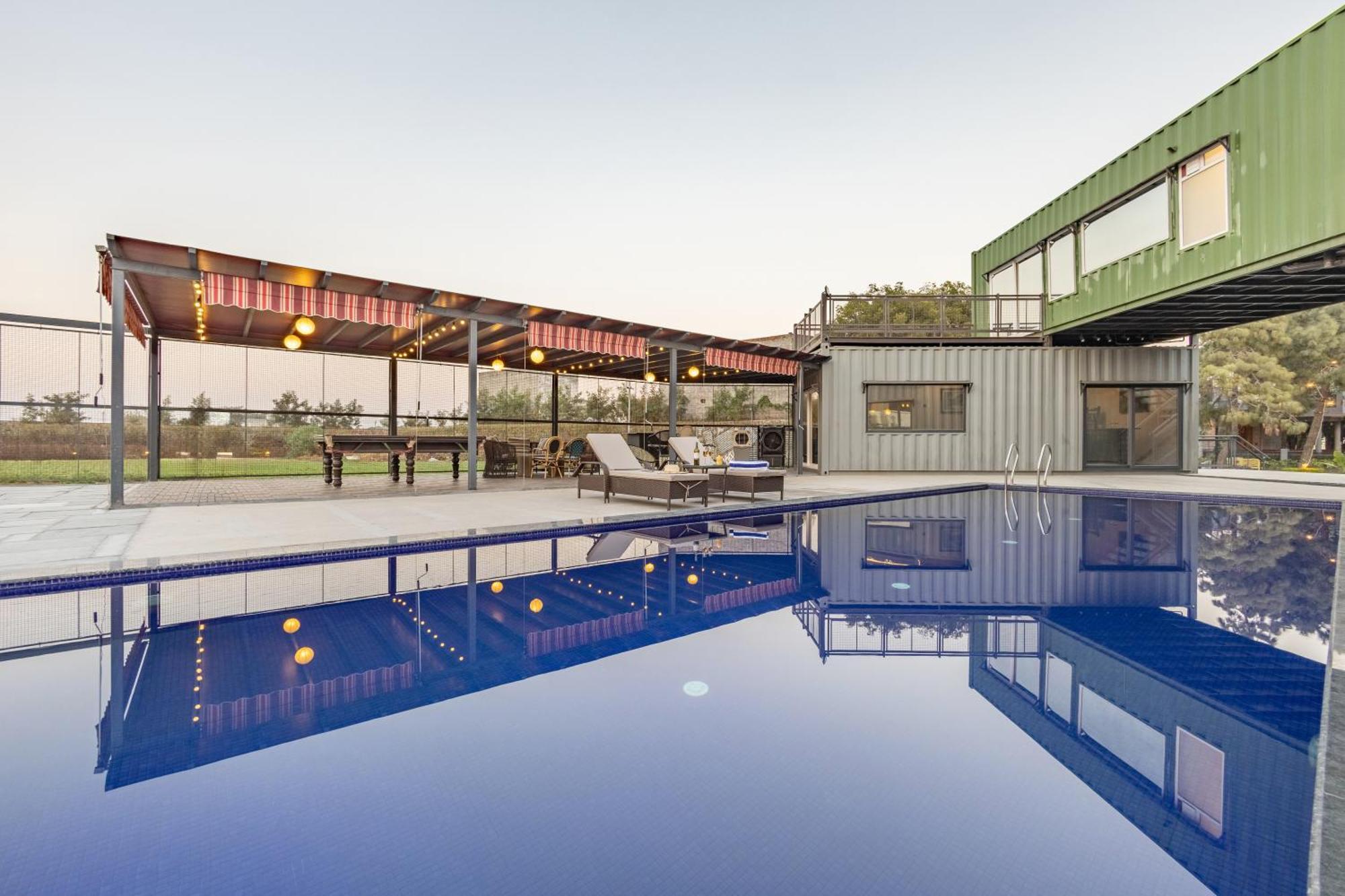 Villa Elivaas Hidden Oasis 4Bhk With Pool, Mud House & Container House Dhauj Esterno foto